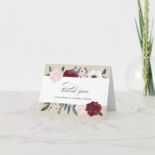 Romantiska blommor tack kort