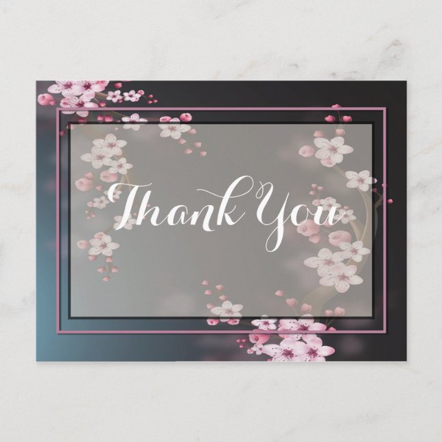 Romantiska blommor tack vykort (Framsida)