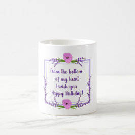 Romantiska blommor tulpaner födelsedag Minimalist Kaffemugg