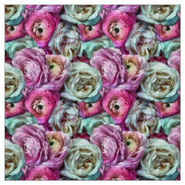 Romantiska blommor tyg