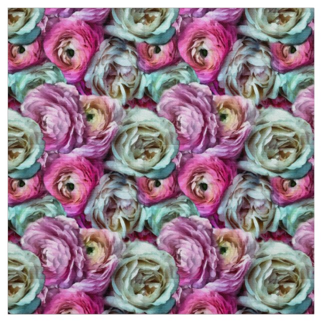 Romantiska blommor tyg (Provkarta)