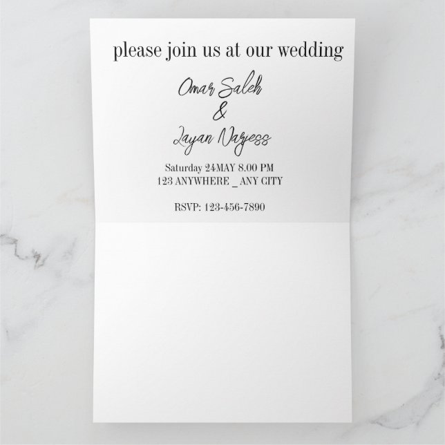 Romantiska bröllop-kort för firande av kärlek och  kort (Inuti)