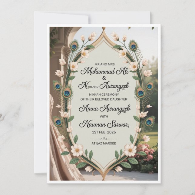 Romantiska bröllopsinbjudningar 💍 – Eleganta & ut Inbjudningar (Framsida)