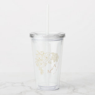 Romantiska bröllopspeonior elfenbensvita take away mugg