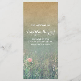 Romantiska bröllopsprogram för sommarängsskugga program