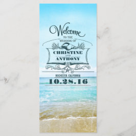 romantiska bröllopsprogram på stranden program