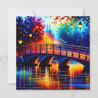Romantiska bryggan stil i Leonid Afremov Meddelande