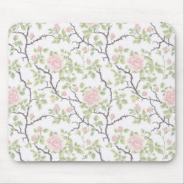 Romantiska Chic Rosa Blommor Musmatta