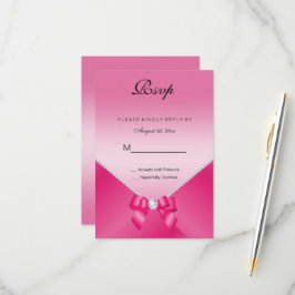 Romantiska diamanter och Rosa Bow 30års födelsedag OSA Kort