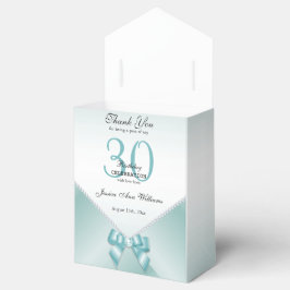 Romantiska diamanter och Teal Bow 30års födelsedag Presentaskar