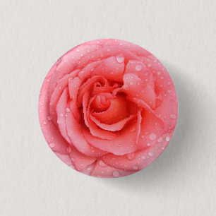 Romantiska droppar Rosa ros Vatten Knapp