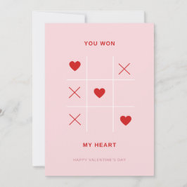Romantiska du vann mitt hjärta Alla hjärtans dag-k Julkort