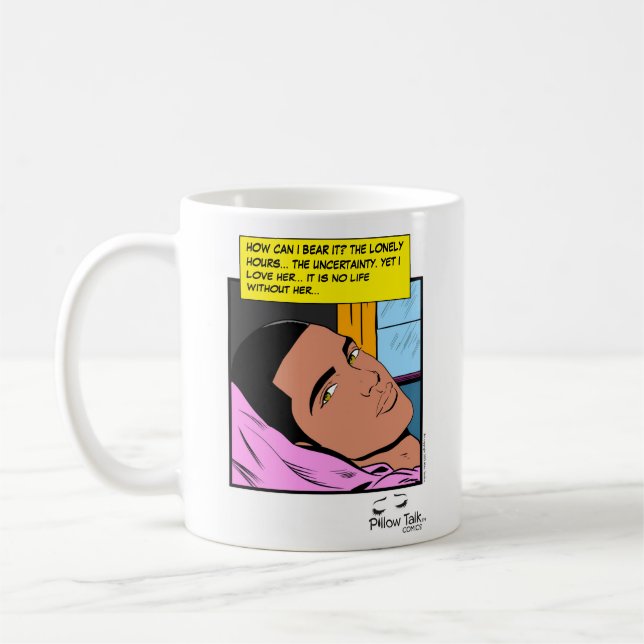 Romantiska Ekon Ensamma Hjärtans Romantikserie Kaffemugg (Vänster)