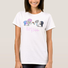 Romantiska elefanter på Alla hjärtans dag T Shirt
