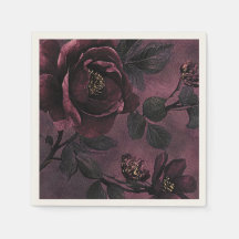 Romantiska Eleganta rosor & Mörka Vintage blommor