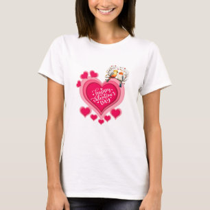 Romantiska fåglar på Alla hjärtans dag och hjärta  T Shirt