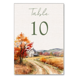 Romantiska fallet Bröllop Bordsnummer