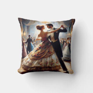 Romantiska fantasifulla par som dansar kudde