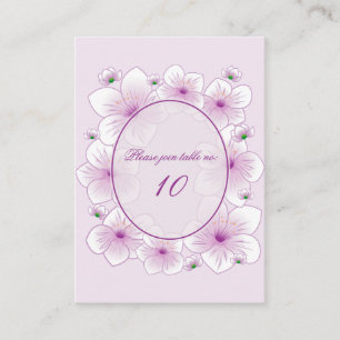 Romantiska gästkort för lavender Blommar Flowers Placeringskort