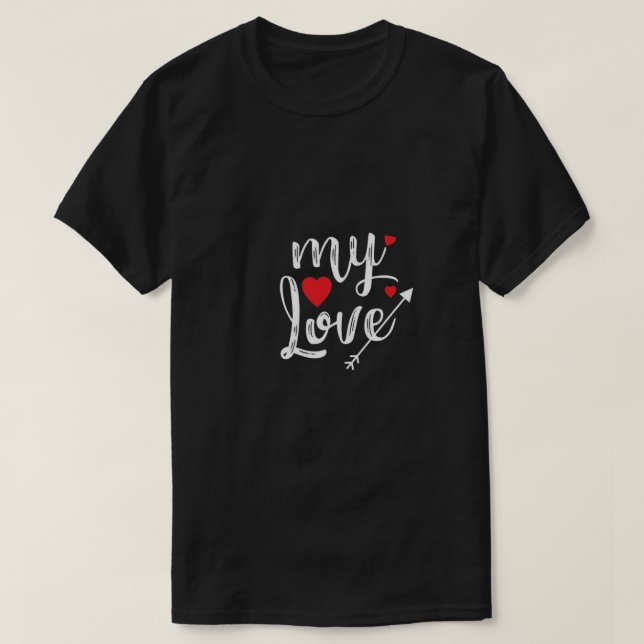 Romantiska gåvor Alla hjärtans dag T Shirt (Design framsida)