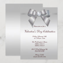 Romantiska Gem Bow & Ribbon Valentine Day Party