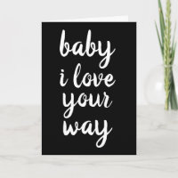 ROMANTISKA gratulationskort BABY I KÄRLEK DIN VÄG