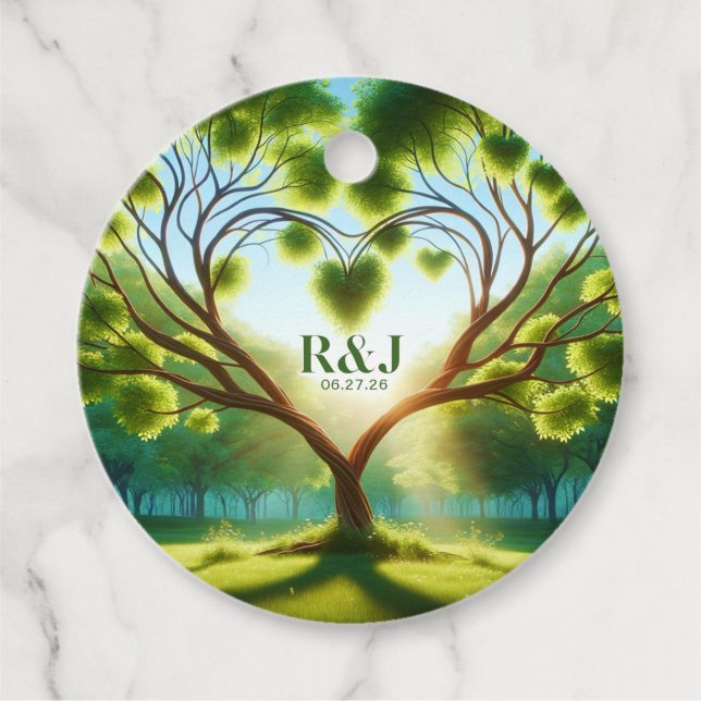 Romantiska Gröntens favoritMärkre Gåvor Etiketter (Framsida)