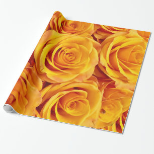 Romantiska gul ros presentpapper