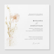 Romantiska guld- och rosafärgade pressade blommor