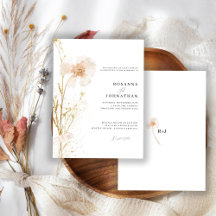 Romantiska Guld och  tryckta blommor Bröllop