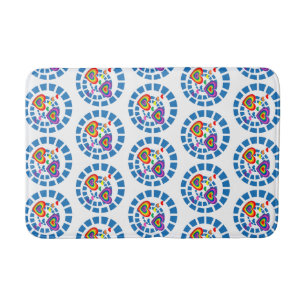 Romantiska Hearts Loely Blue Sphere Elegant Modern Badrumsmatta