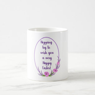 Romantiska helgdag wreaths Tulip-blommor Påsk Kaffemugg
