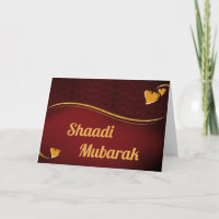 Romantiska hjärtan röda och guld Shaadi Mubarak