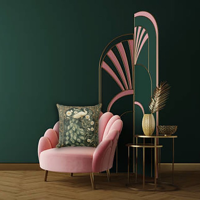 Romantiska husdjur och Daisy Art nouveau Kudde (Skapare uppladdad)