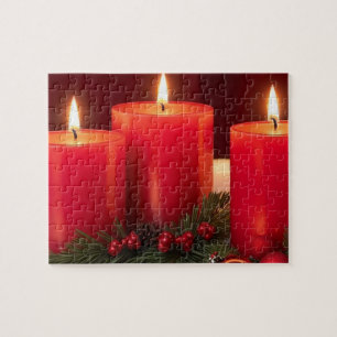 Romantiska julljus Jigszle Puzzle Pussel