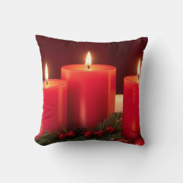 Romantiska julljus kudde