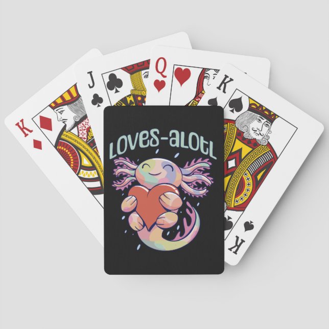 Romantiska Kärlekar - lycklig axolotl Casinokort (Baksidan)