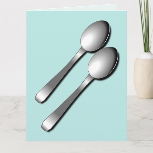 ROMANTISKA KORT FÖR SPOONING GREETING CARD (Framsida)