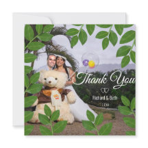 Romantiska lagerblad Tack Bröllop