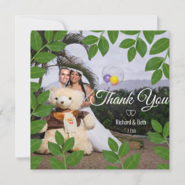 Romantiska lagerblad Tack Bröllop