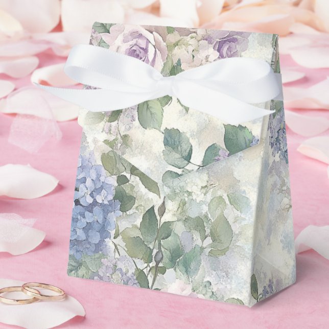Romantiska lila rosa blommor bröllop presentaskar (Bröllop)