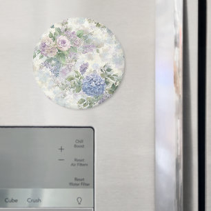 Romantiska lila rosa blommor magnet