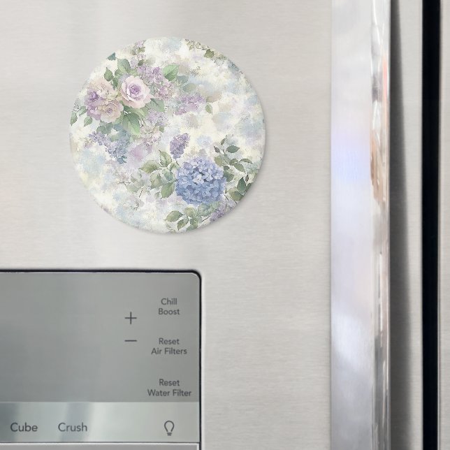 Romantiska lila rosa blommor magnet (In Situ (Fridge))
