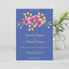 Romantiska ljusorkidéer Blommigt Bröllop Inbjudningar