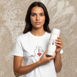 Romantiska Matchande T-Shirts med Anpassade Namn
