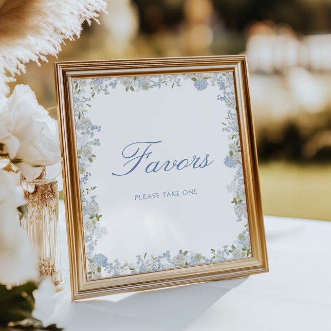 Romantiska, mjuka, blå Blommigt-bröllop-favoriter Poster (Skapare uppladdad)