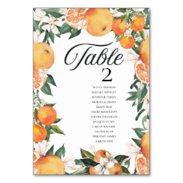 Romantiska Orangarna Bröllop Namn Bordsnummer