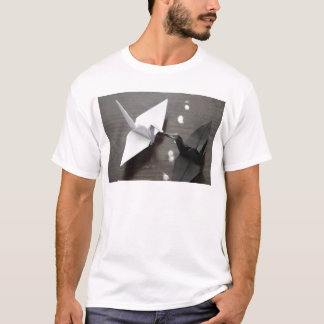 romantiska origamikranar tee shirt