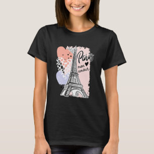 Romantiska Paris Mon Amour Paris Min Kärlek Eiffel T Shirt