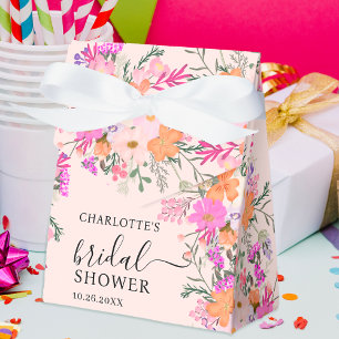 Romantiska pastellfärgade vilda blommor vår bröllo presentaskar